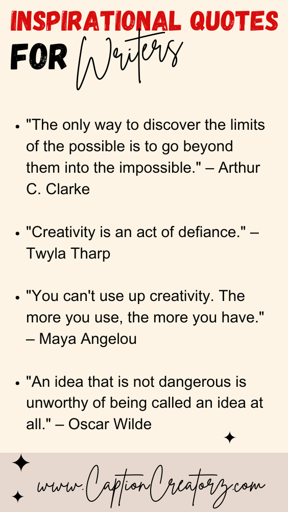 95 inspirational quotes for writers