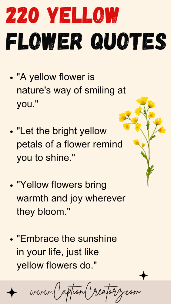 220 Top Yellow Flower Quotes